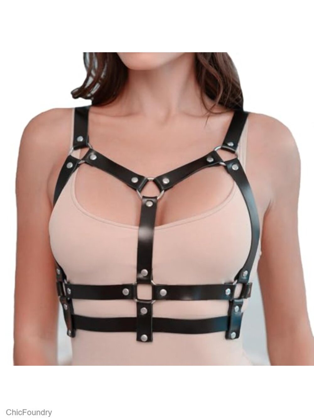 Punk Leather Body Chain Waist Belt Harness Adjustable Goth Sexy Club Wear